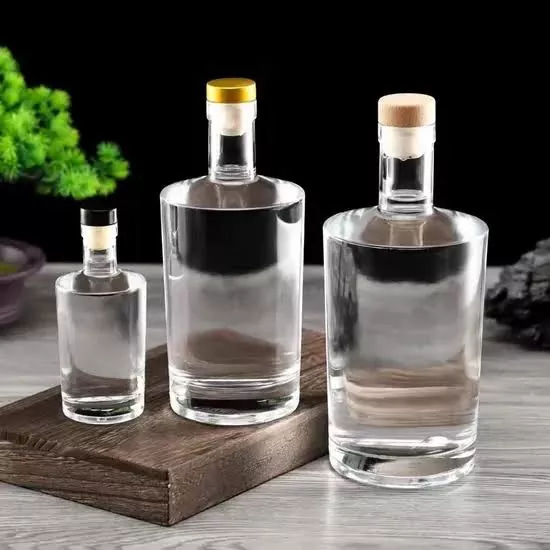 100ml Kaca Wiski Gin Vodka Tequila Botol karo T-Cork