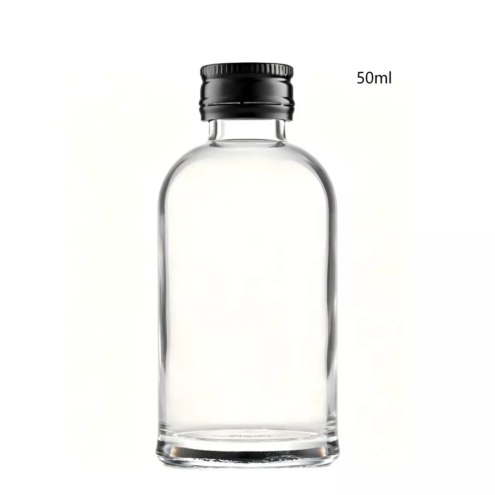 50ml Kaca Round Irish Whisky Botol karo Screw Cap