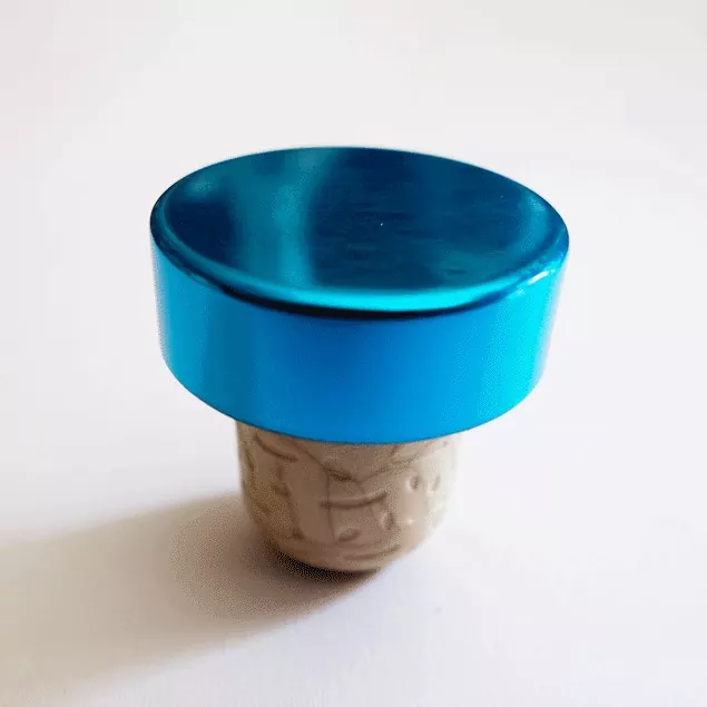 T-Cork Sintetis Embossed karo Top Aluminium